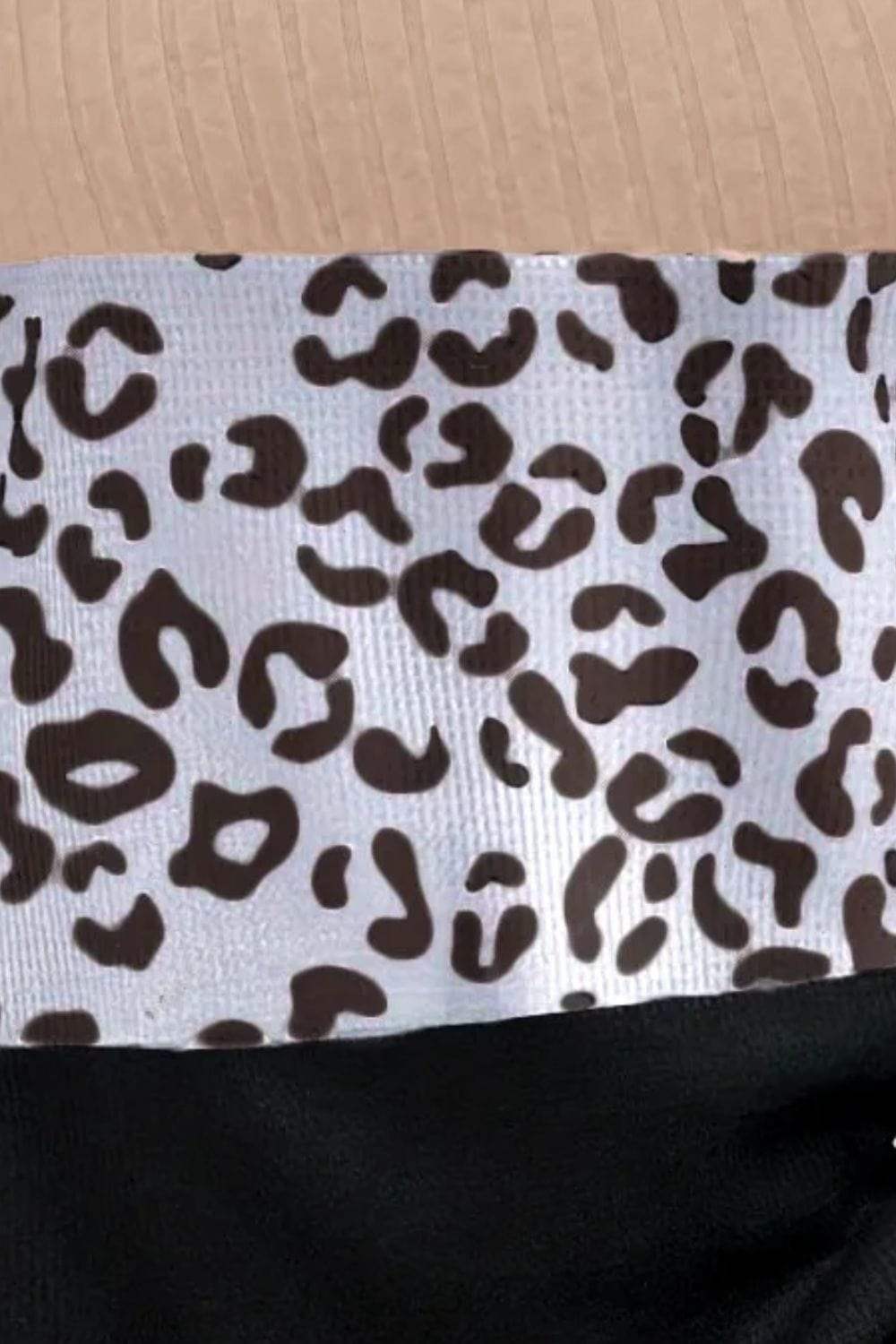 Leopard Round Neck Long Sleeve Top - Trendsi - Flyclothing LLC