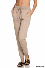Zenana Drawstring Cotton Joggers with Pockets - Trendsi - Flyclothing LLC