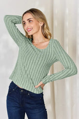 Basic Bae Full Size Ribbed Long Sleeve T-Shirt - ShopBasicbae - Flyclothing LLC