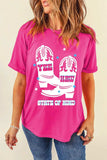 Graphic Round Neck Short Sleeve T-Shirt - Trendsi - Flyclothing LLC