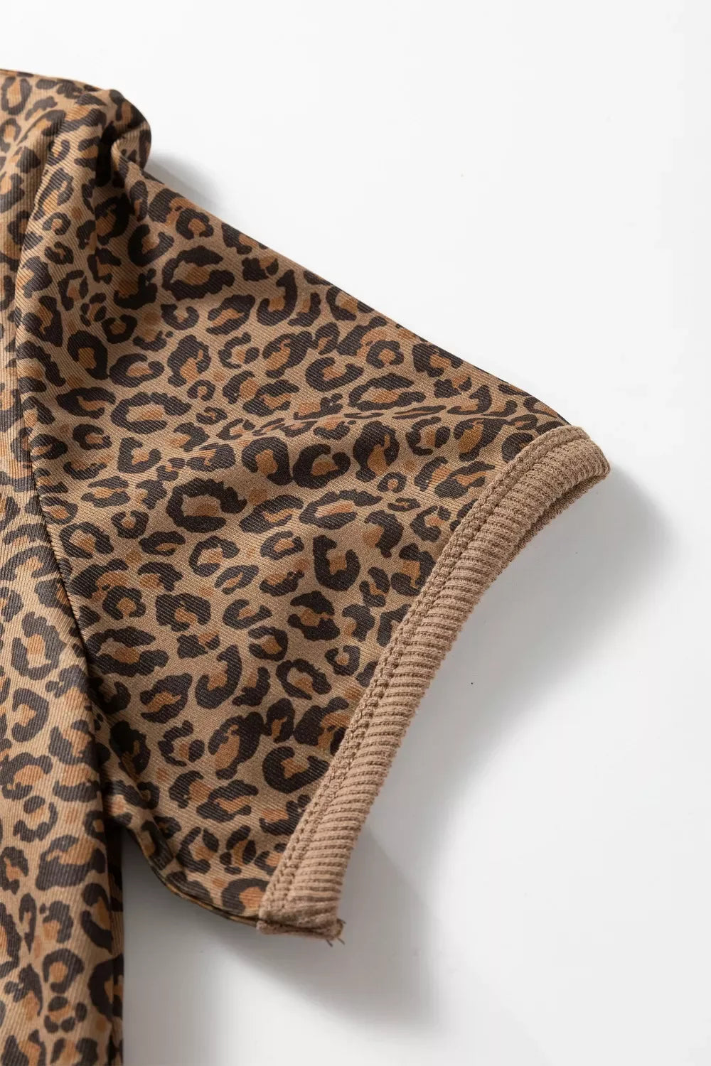 Fierce Leopard Crew Neck T Shirt - Trendsi - Flyclothing LLC