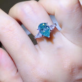 2 Carat 925 Sterling Silver Moissanite Ring - Trendsi - Flyclothing LLC