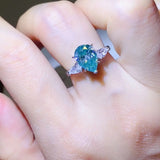 2 Carat 925 Sterling Silver Moissanite Ring - Trendsi