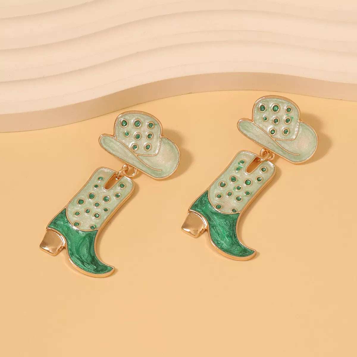 Cowgirl Boot and Hat Dangle Earrings - Trendsi - Flyclothing LLC