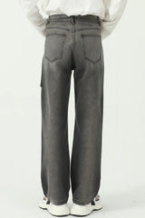 Wide Straight Men's Jeans with Pockets - Trendsi - Flyclothing LLC