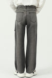 Wide Straight Men's Jeans with Pockets - Trendsi