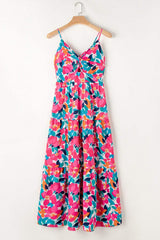 Printed V-Neck Maxi Cami Dress - Trendsi - Flyclothing LLC