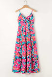 Printed V-Neck Maxi Cami Dress - Trendsi - Flyclothing LLC