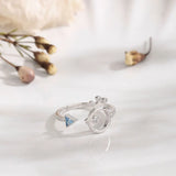 925 Sterling Silver Inlaid Zircon Ring - Trendsi - Flyclothing LLC