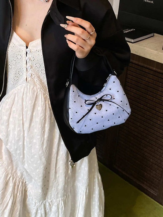 Printed Bow Shoulder Bag - Trendsi - Flyclothing LLC