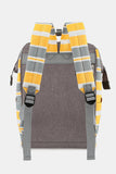 Himawari Striped Waterproof Nylon Backpack Bag with Side Pockets - Trendsi