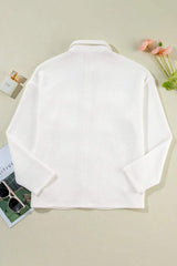 Button Up Long Sleeve Shacket - Trendsi - Flyclothing LLC