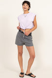 HYFVE Drawstring Hem Crop Top - Trendsi