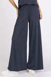 Mittoshop Yoga Air Stretch Elastic Waist Wide Leg Pants - Trendsi