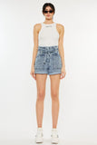 Kancan Ultra High Rise Paperbag Denim Shorts - Trendsi