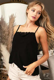 BiBi Lace Detail Cowl Neck Cami - Trendsi - Flyclothing LLC