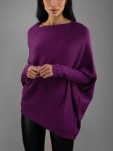Boat Neck Long Sleeve Sweater - Trendsi - Flyclothing LLC