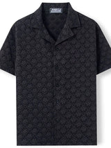 Men's Plus Size Button Down Short Sleeve Shirt - Trendsi - Flyclothing LLC