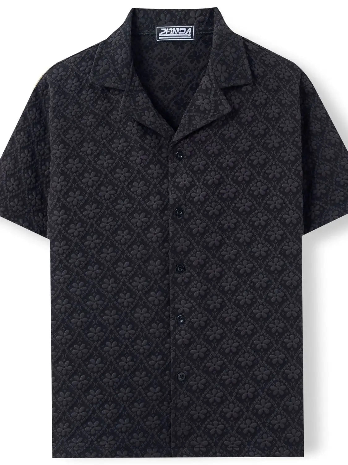 Men's Plus Size Button Down Short Sleeve Shirt - Trendsi - Flyclothing LLC