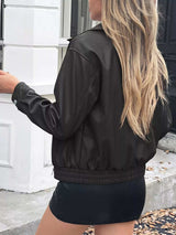 Zip Up Long Sleeve Jacket - Trendsi - Flyclothing LLC