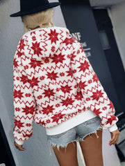 Drawstring Zip Up Hooded Teddy Outerwear - Trendsi