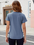 Quick-Dry Round Neck Short Sleeve T-Shirt - Trendsi