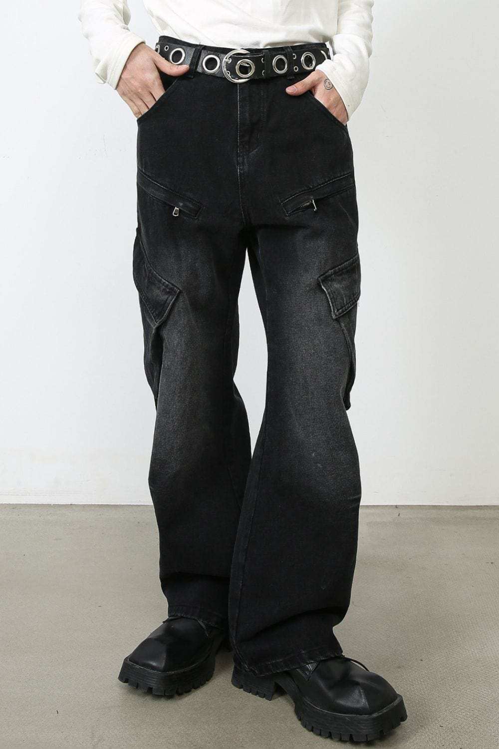 Men's Baggy Jeans with Cargo Pockets - Trendsi - Flyclothing LLC
