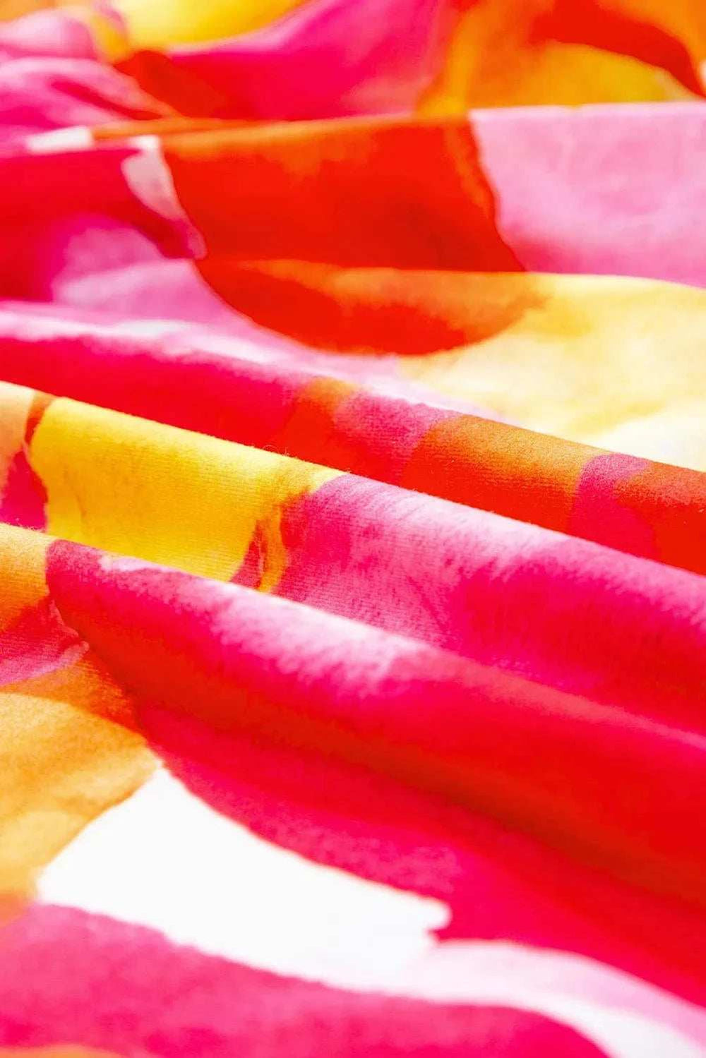 Printed V-Neck Three-Quarter Sleeve Blouse - Trendsi - Flyclothing LLC