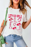 Graphic Round Neck Short Sleeve T-Shirt - Trendsi - Flyclothing LLC