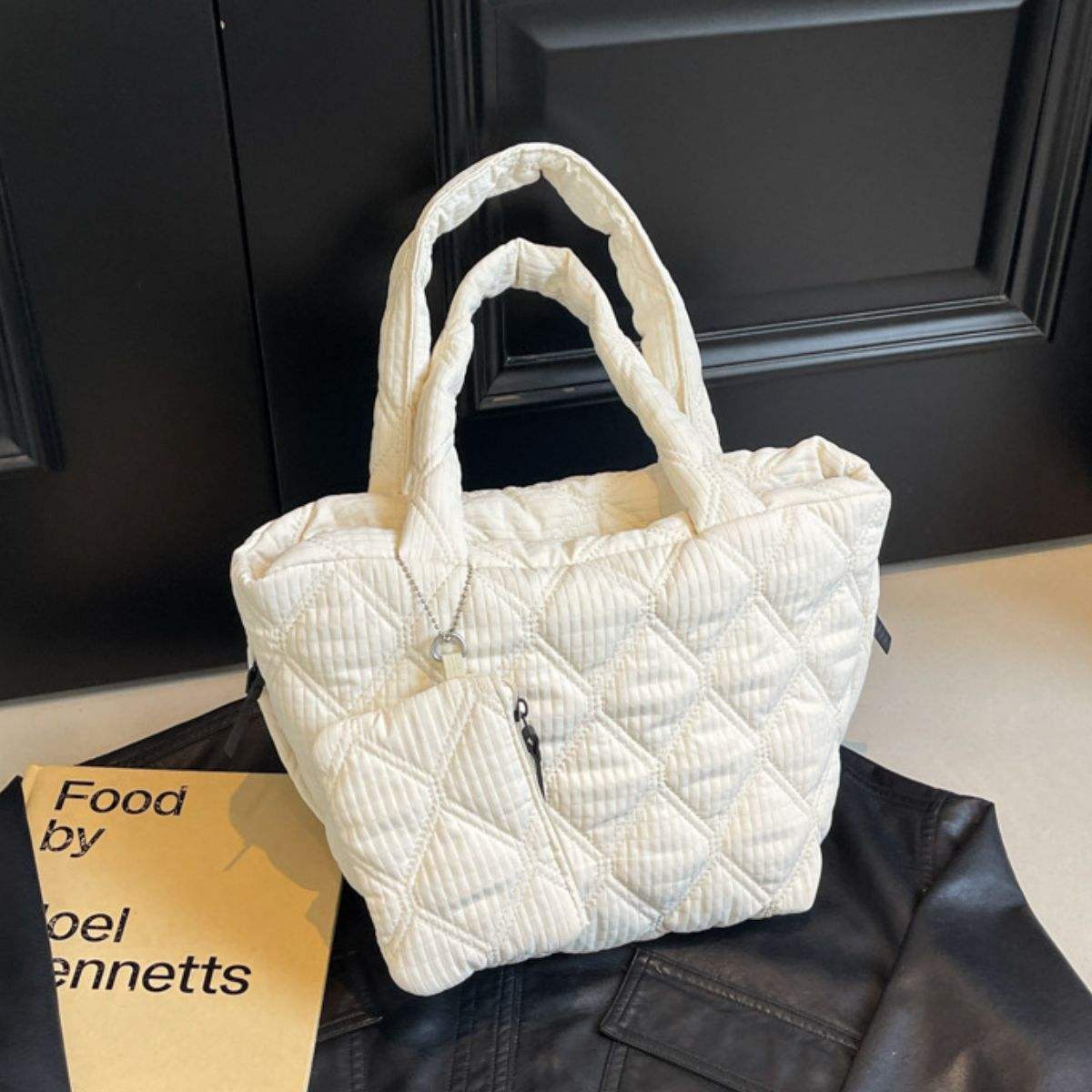 Polyester Medium Tote Bag - Trendsi - Flyclothing LLC