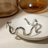 Stainless Steel Wave Shape Bracelet - Trendsi