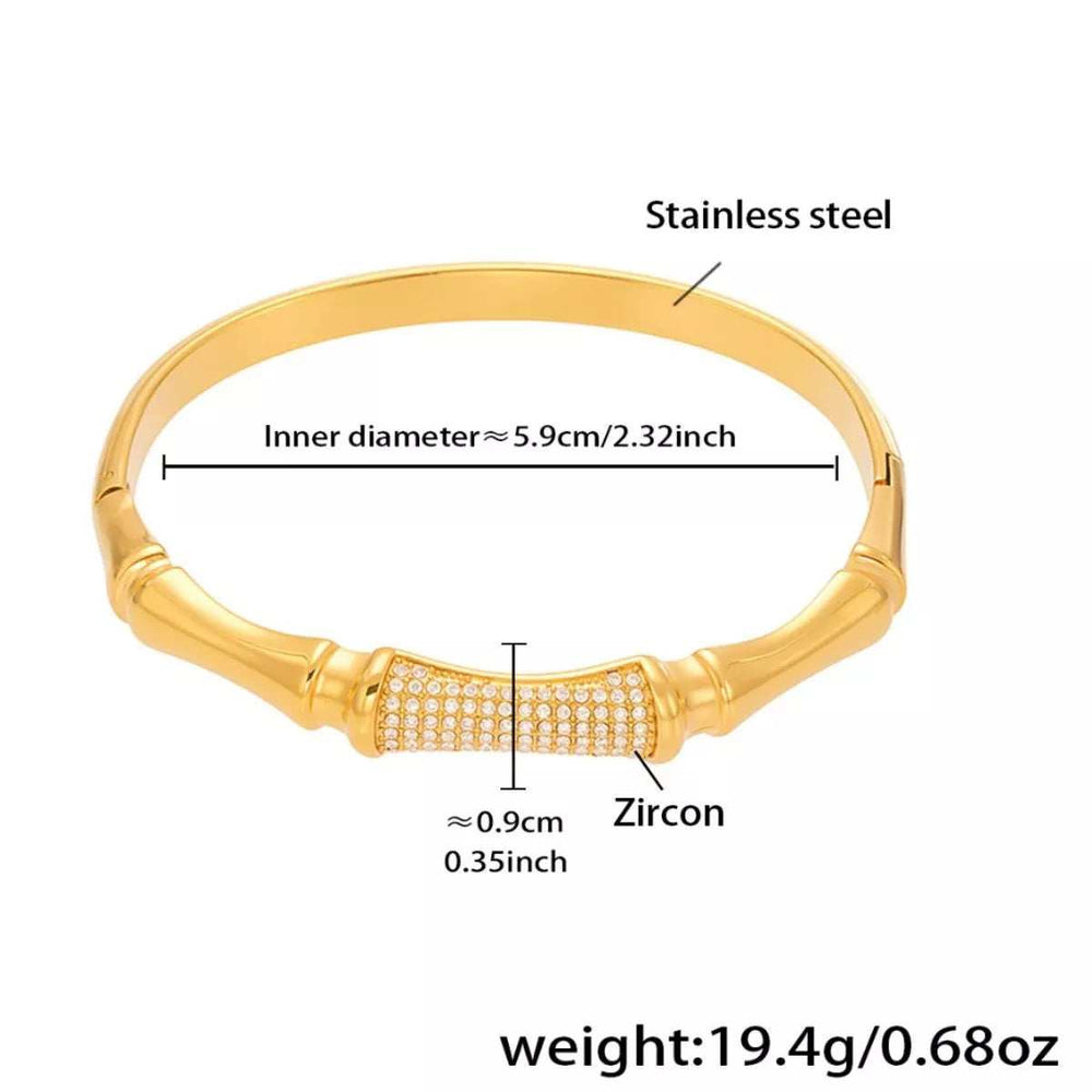 18K Gold-Plated Zircon Bracelet - Trendsi - Flyclothing LLC