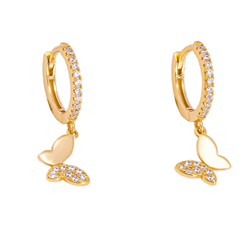 S925 Silver Korean-Style Sweet Butterfly Earrings - My Store - Flyclothing LLC