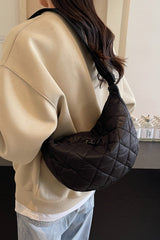 Quilted Adjustable Strap Crossbody Bag - Trendsi