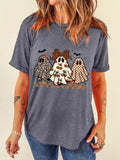 Halloween Ghost Round Neck Casual Tee - Trendsi - Flyclothing LLC