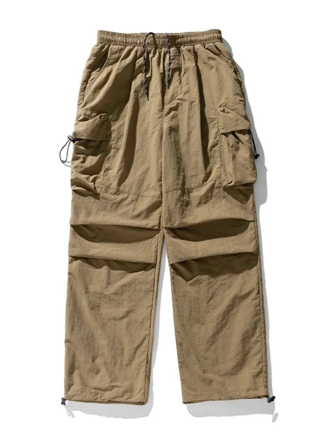 Men's Plus Size Elastic Waist Pants with Pockets - Trendsi - Flyclothing LLC