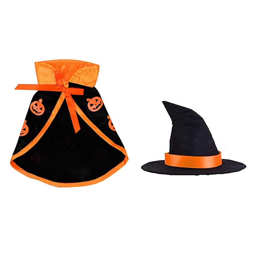 Pet Halloween Cape Hat Set Dogs Cute Costume Pet Halloween Party Cosplay Clothing Cats Decor Cape Festival Dress Up - My Store - Flyclothing LLC