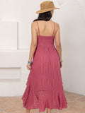Cutout Tiered Sweetheart Neck Cami Dress - Trendsi