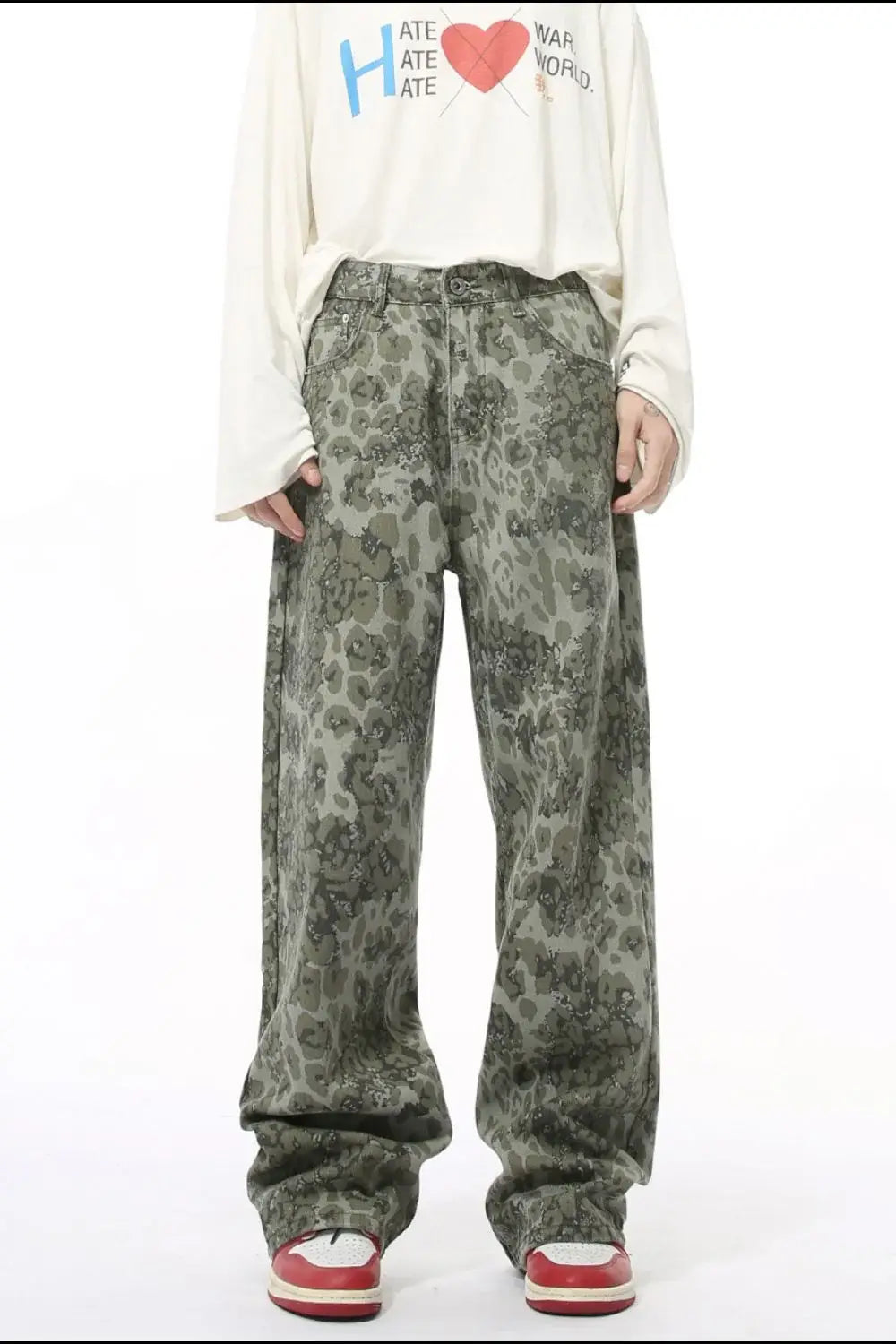 Camouflage Jeans with Pockets - Trendsi - Flyclothing LLC