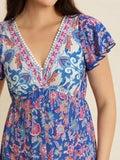 Printed V-Neck Wide Leg Jumpsuit - Trendsi - Flyclothing LLC