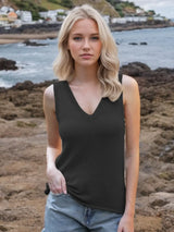 Tie Shoulder V-Neck Sweater Vest - Trendsi - Flyclothing LLC