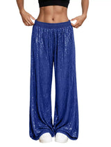 Sequin Wide-Leg Pants - Trendsi - Flyclothing LLC