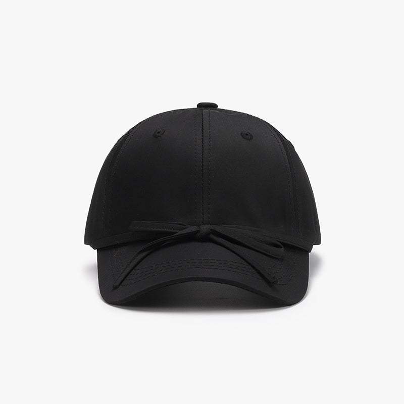 Tied Bow Cotton Baseball Cap - Trendsi - Flyclothing LLC