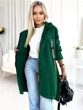 Full Size Zip Up Longline Hooded Outerwear Plus Size - Trendsi - Flyclothing LLC