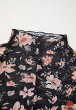 Floral Mock Neck Long Sleeve Blouse - Trendsi - Flyclothing LLC
