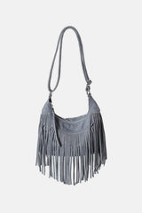 Suede Fringe Adjustable Strap Shoulder Bag - Trendsi - Flyclothing LLC