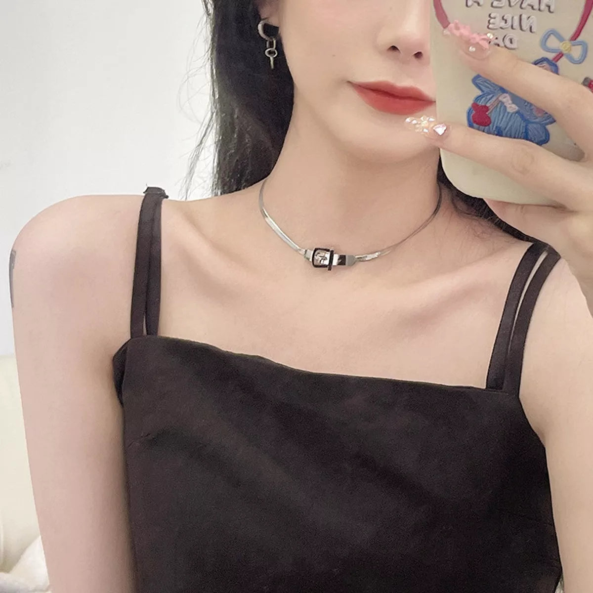 Chic Buckle Choker Necklace - Trendsi - Flyclothing LLC