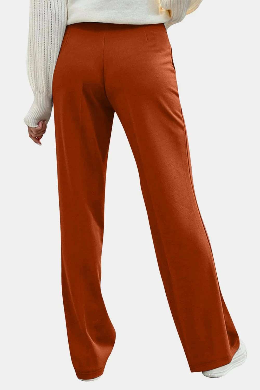 Decorative Button High Rise Pants - Trendsi - Flyclothing LLC