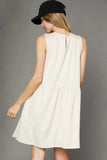 Umgee Round Neck Sleeveless Tank Dress with Pockets - Trendsi