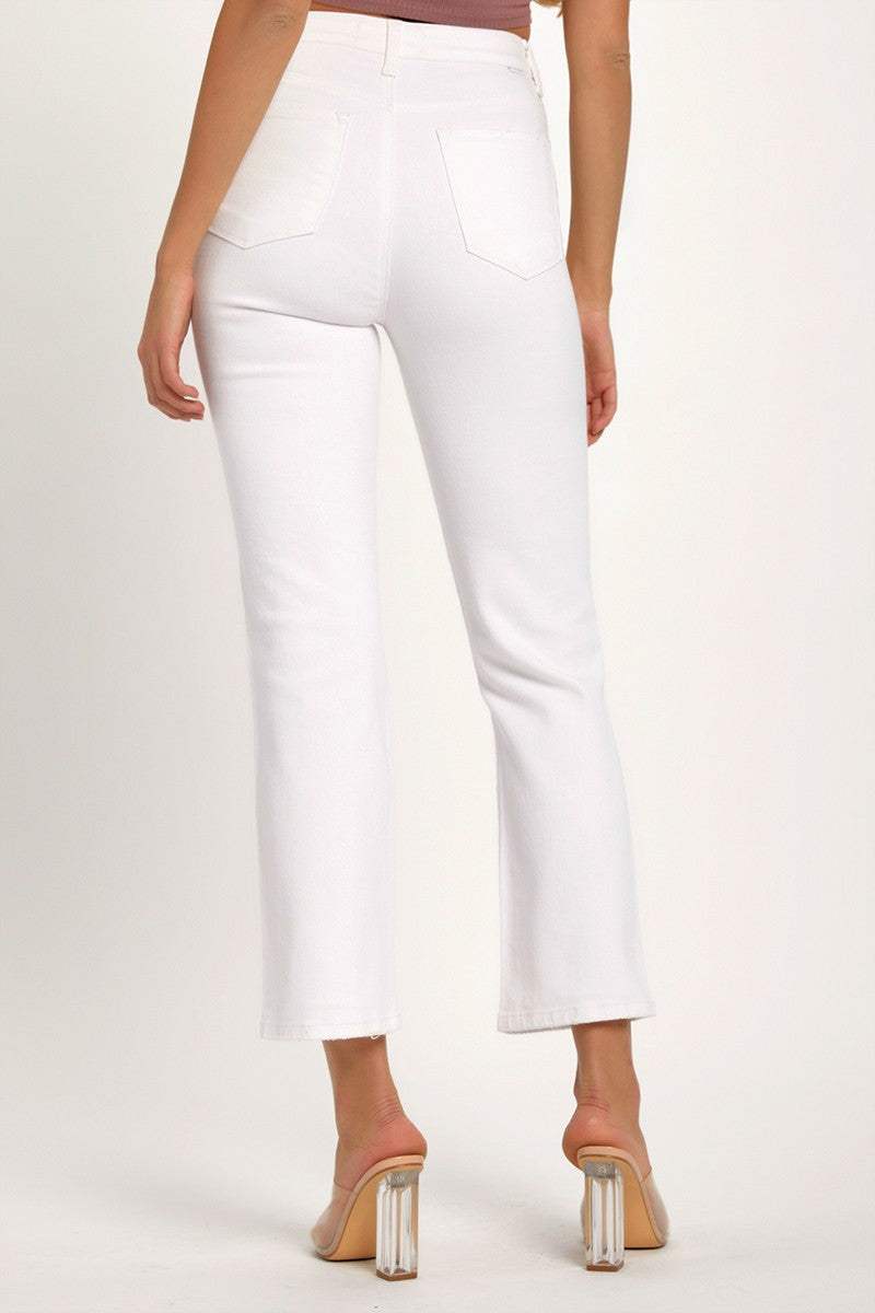 RISEN Full Size Distressed Cropped Straight Jeans - Trendsi - Flyclothing LLC